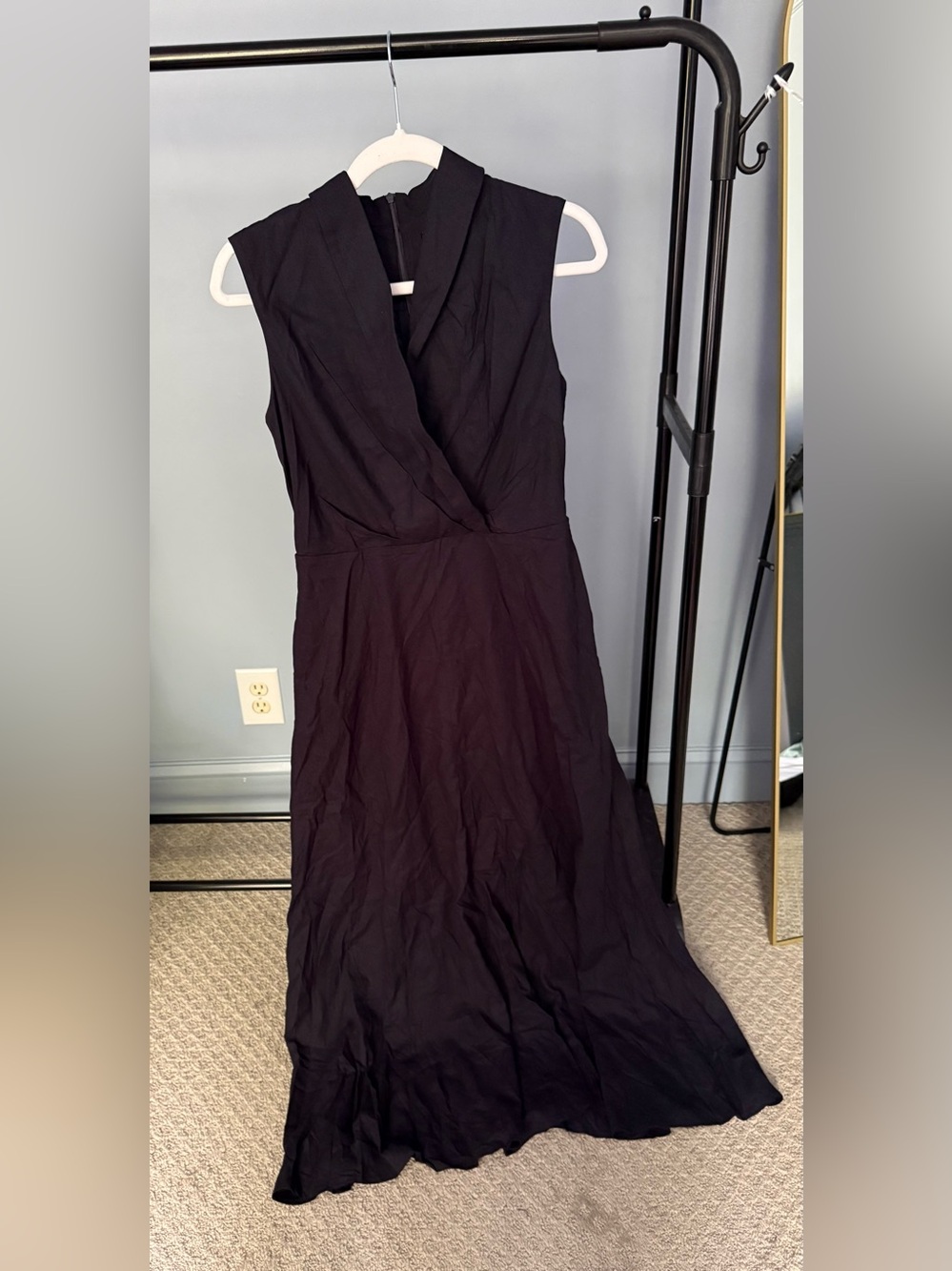 NWT Commense Navy Sleeveless Maxi Dress **belt missing** - Picture 7 of 10